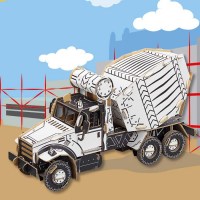 CEMENT MIXER CARDBOARD TOYS FOR KIDS